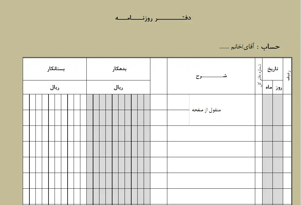 دفتر حسابداری برای تعمیرکاران الکترونیک