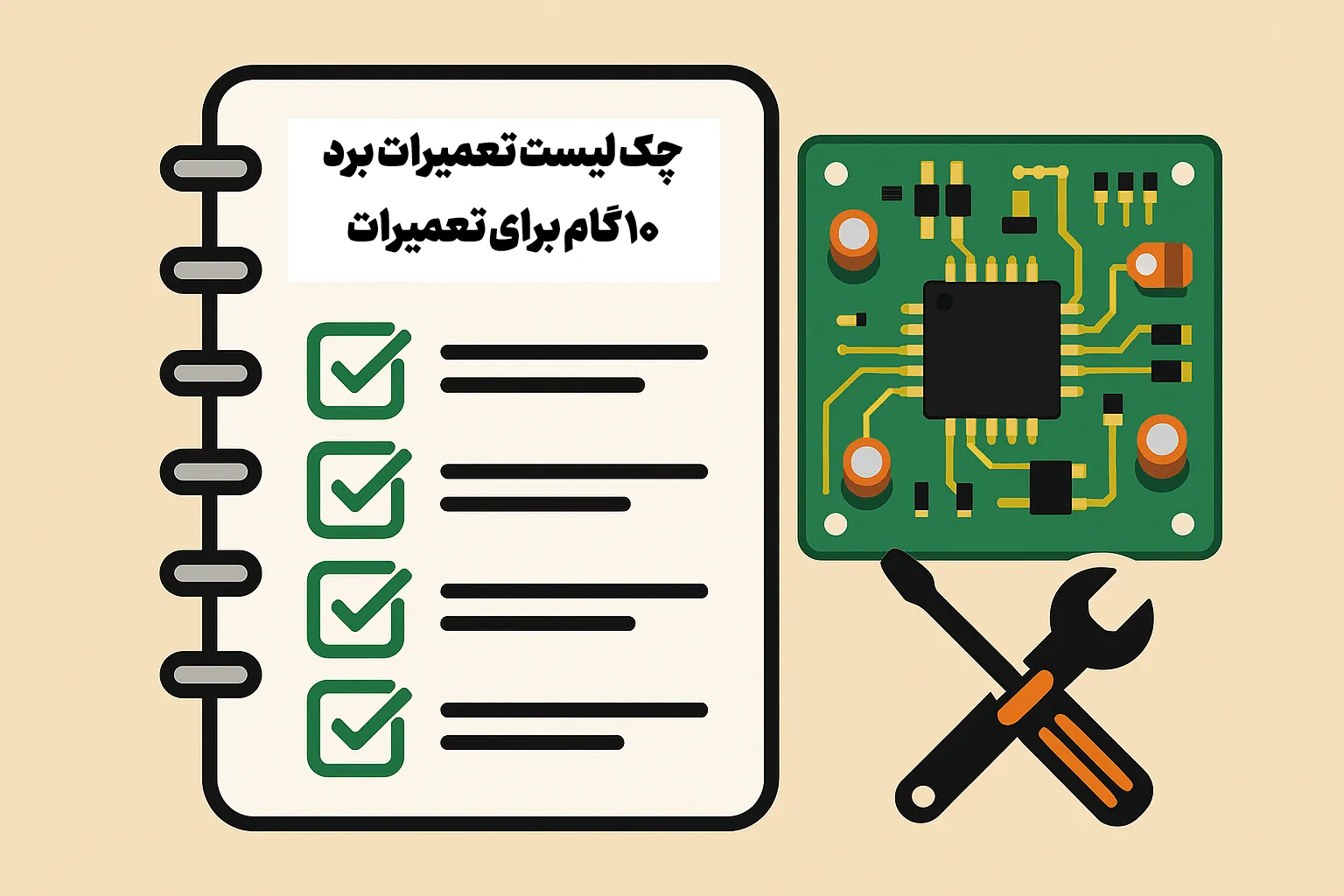 چک لیست تعمیرات برد الکترونیکی- 10 مرحله تا تعمیر برد