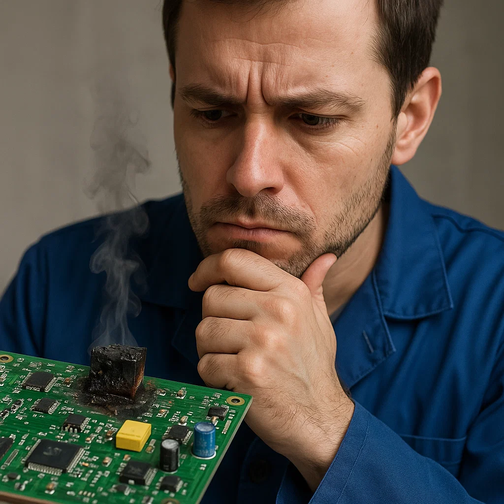 تعمیرات بردی با قطعات سوخته