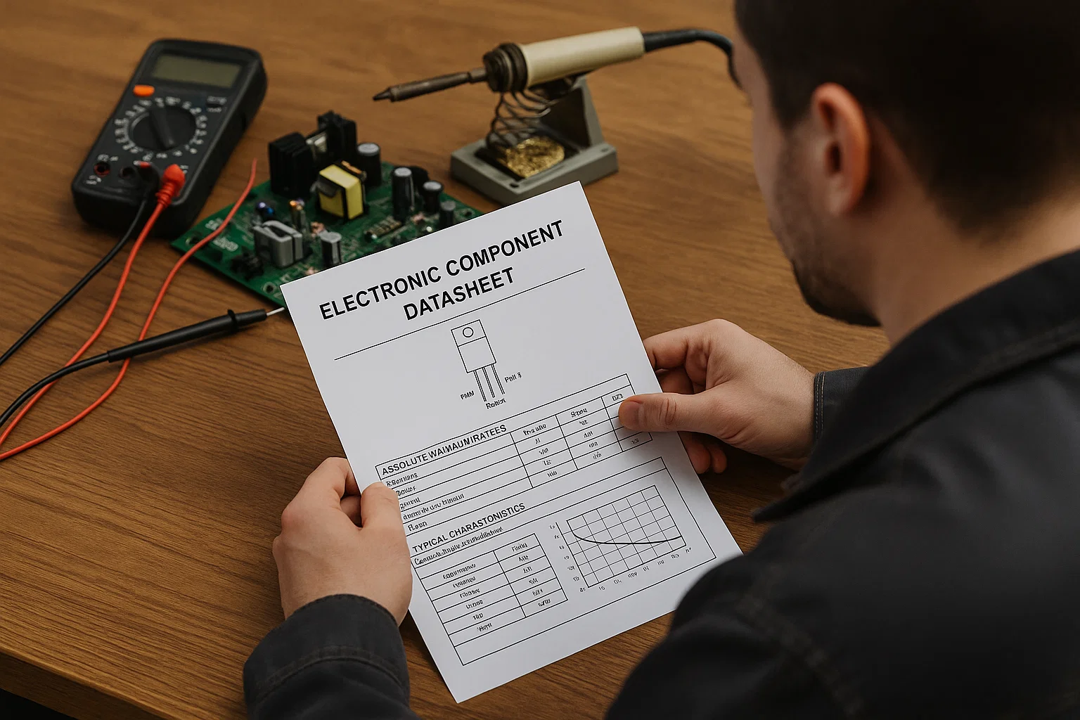بررسی دیتاشیت قطعات مشکوک روی برد